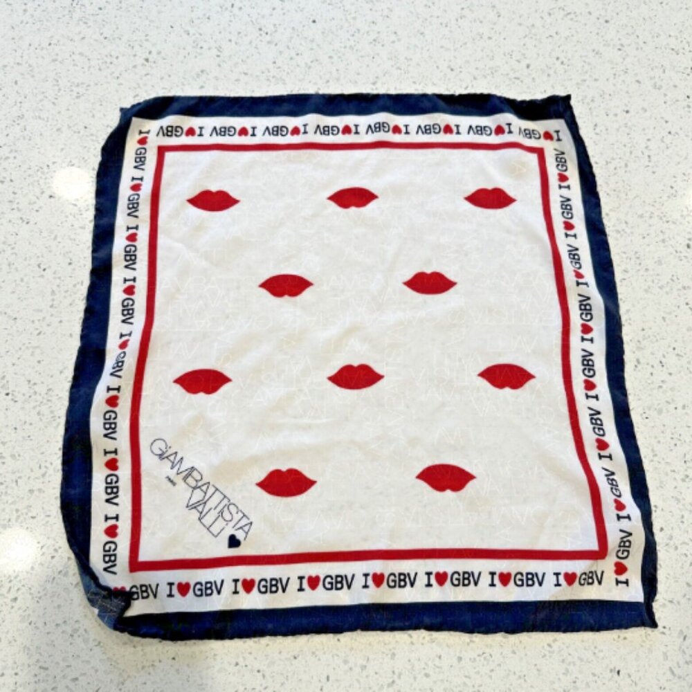 GIAMBATTISTA VALLI X H&M Scarf 100% Pure Silk Pocket Square Purse Accent RARE - Picture 1 of 5